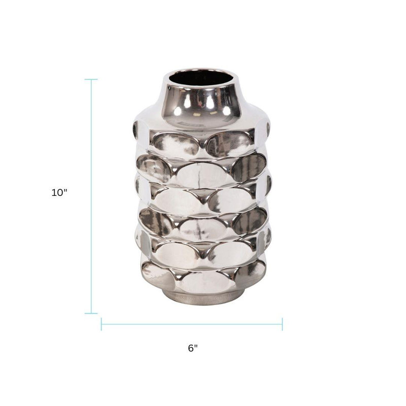 Vase de table en céramique marteled Bulwell, H 10 po x l 6 po x P 6 po