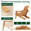 Chaise Adirondack surdimensionnée en bois massif avec repose-pieds rétractable, conception pliante et accoudoirs larges pour la terrasse et la cour arrière-1837316494
