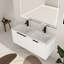 Ensemble de meuble-lavabo double 48 po avec plateau en résine Larchdale-1831746110-1812998060