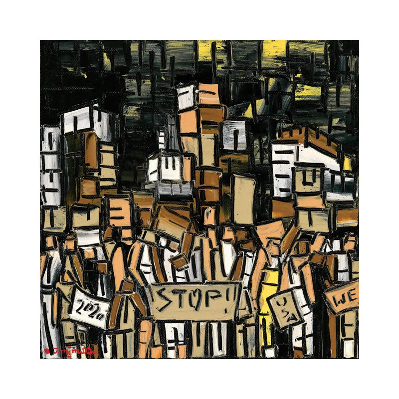 Protest Revolution by Joachim Mcmillan - Wrapped Canvas Painting, 30.48 cm H x 30.48 cm W