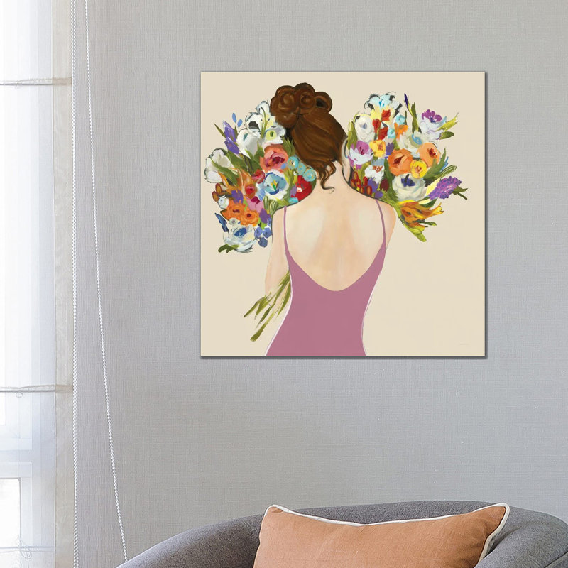 Fragrant Flowers 1 Piece Wall Art on Canvas, 66.04 cm H x 66.04 cm W x 1.91 cm D, Wrapped Canvas