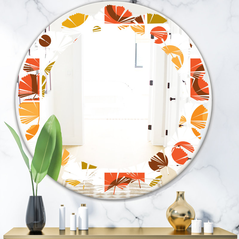 Miroir mural Leaves Abstract I Coastal, 23,6 po x 23,6 po