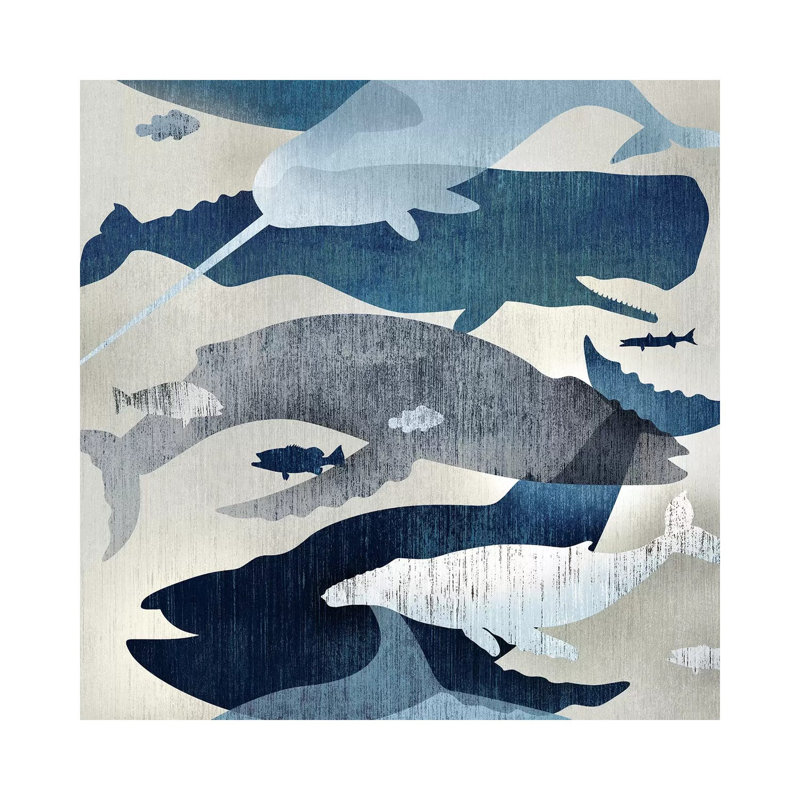 Whale Watching I by Edward Selkirk - Wrapped Canvas Painting, 66.04 cm H x 66.04 cm W x 1.91 cm D