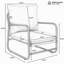 Fauteuil d'extérieur moderne avec cadre en aluminium avec coussin amovible résistant à l'eau pour la détente et la durabilité