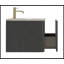 Meuble-lavabo flottant rayé noir et brossé Etna de 24 pouces avec lavabo intégré en céramique, design moderne et élégant-1300003535-1300003534