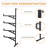 4-Pack Heavy-Duty 3-Tier Shipping Container Shelving Brackets, 19.88"D x 66.92"H, 1100 lb Capacity Universal Storage Racks for Freight Containers, Black