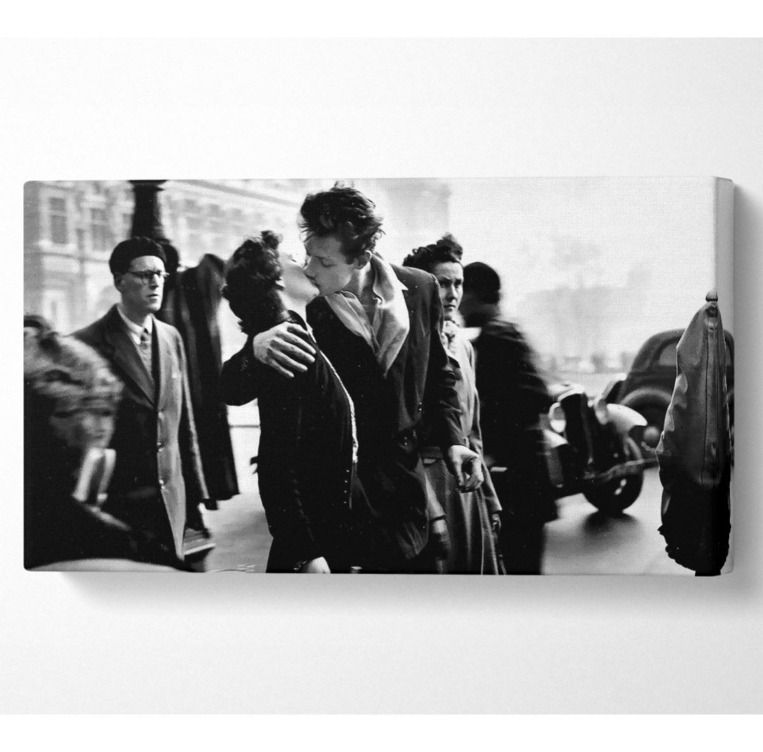 Kiss Old Retro - Panorama-Kunstdrucke auf Leinwand gerollt