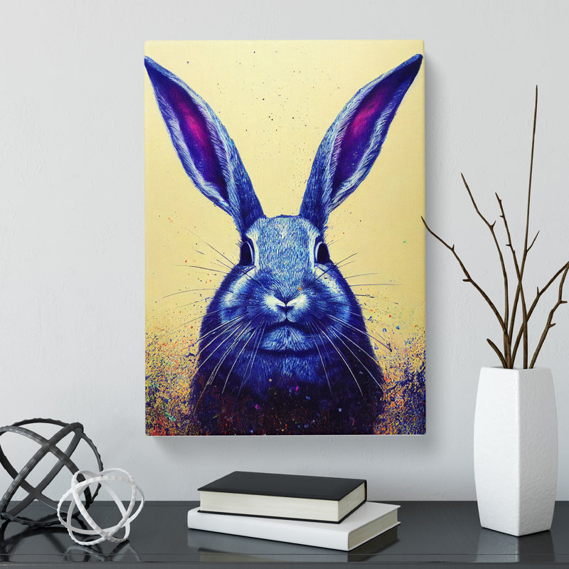 Hiddenite Rabbit Hydrodipped - Wrapped Canvas, 60cm H x 40cm W