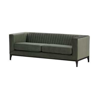 Buker Velvet Square Arms Sofa