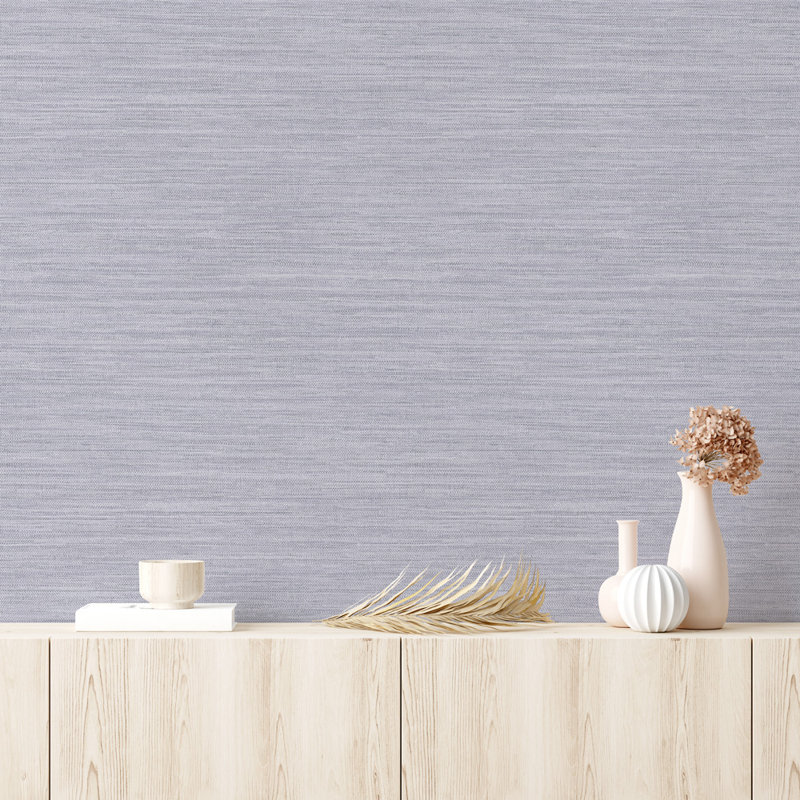 Barayon 33' L x 20.5" W Textured Peel and Stick Wallpaper Roll, Blue