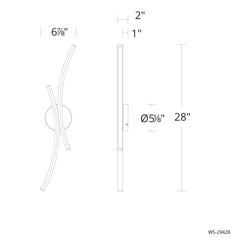 Tusk LED Wall Sconce, 3500, Matte Black