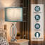 Lampe de table industrielle en métal nickelé Landon de 26 po avec éclairage à intensité variable à 3 niveaux pour tables de chevet, salons et bureaux-299158425