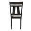 Ensemble de 2 chaises Riby, structure en bois noir, assise en lin gris