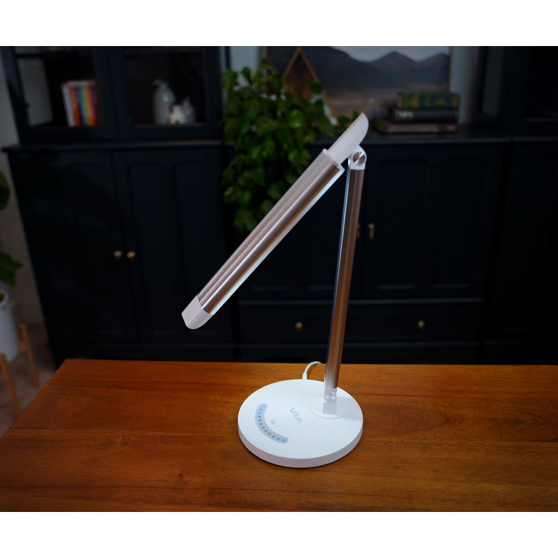 Adjustable White ABS Desk Lamp with LED Light