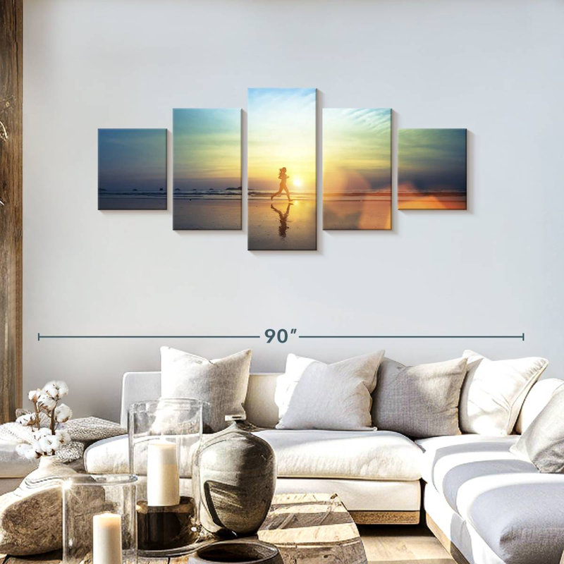 Sunset Running, 30" H x 68" W