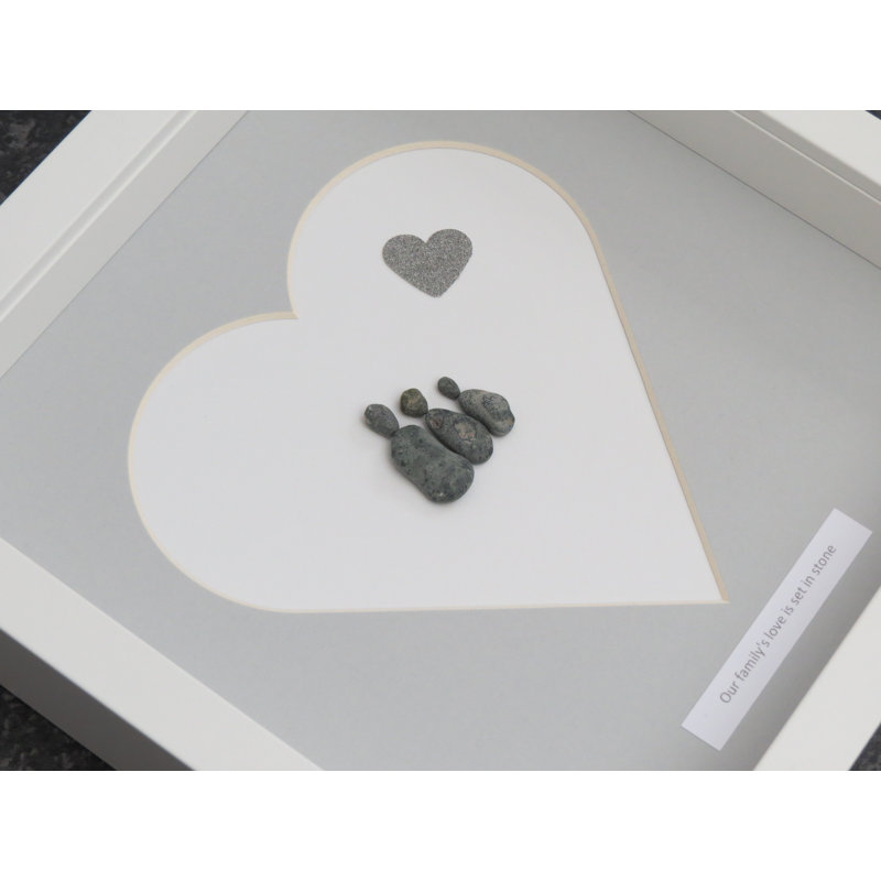 Our Families Love Is Set In Stone - Single Picture Frame Print, 23 x 23cm