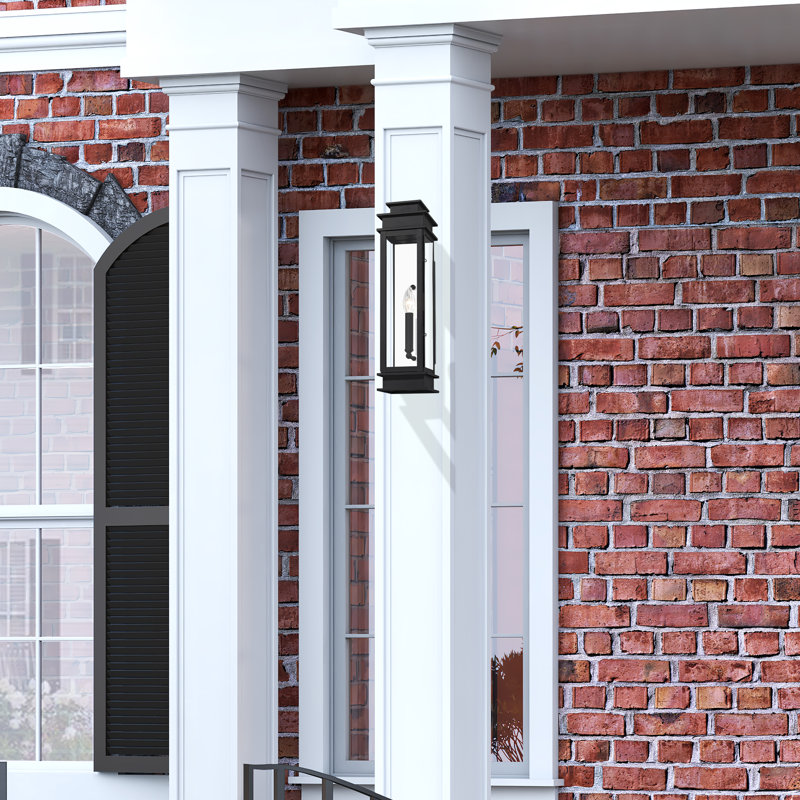 Lanterne murale d'extérieur Cortana, Noir, H 20,25 po x l 5,25 po x P 6 po