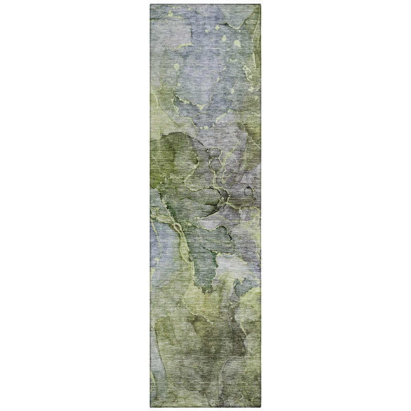 Killingly Flatweave Washable Abstract Indoor / Outdoor Rug, Runner 2'3" x 7'6"