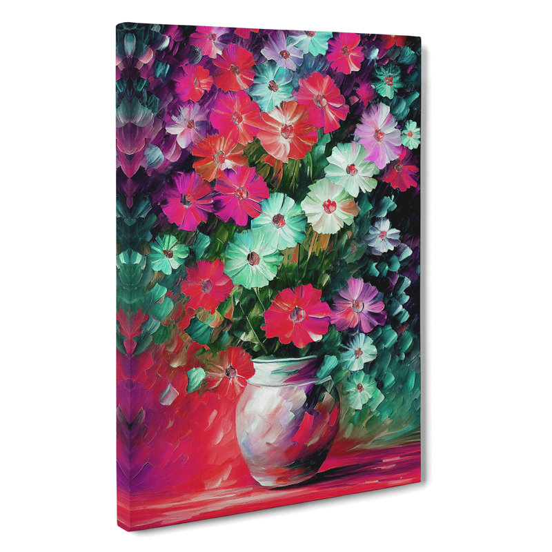 Vase Of Flowers No.2 - Wall Art, Wrapped Canvas, 50cm H x 35cm W x 3cm D, No Matte