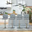Ensemble de 4 tabourets de bar pivotants, tabourets de bar en similicuir rembourrés à hauteur de comptoir avec dossier, chaises de bar modernes réglables pour îlot de cuisine, gris-920668499-915289431