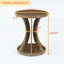 Table de bout ronde 17,72 po, table de bout en bois de style campagnard, table de chevet facile à assembler pour le salon et la chambre à coucher