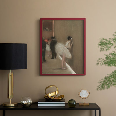 «Vintage Portrait Print», reproduction encadrée en bois massif