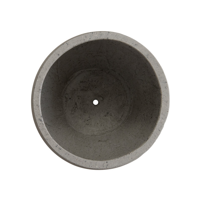 Pot à fleurs en ciment Efkea, Gris, H 21 po x l 17 po x P 17 po