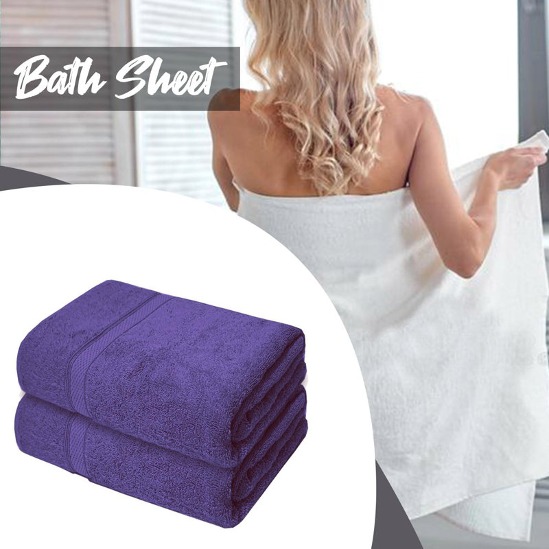 Nayim Turkish Cotton Bath Sheet, Purple