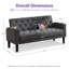 Sofa Seats Modern Style Comfy Small Sofa with Pocket Storage 2 USB 2 Cup Holders Upholstered Couch for Living Room Bedroom Office-852254531-852254530