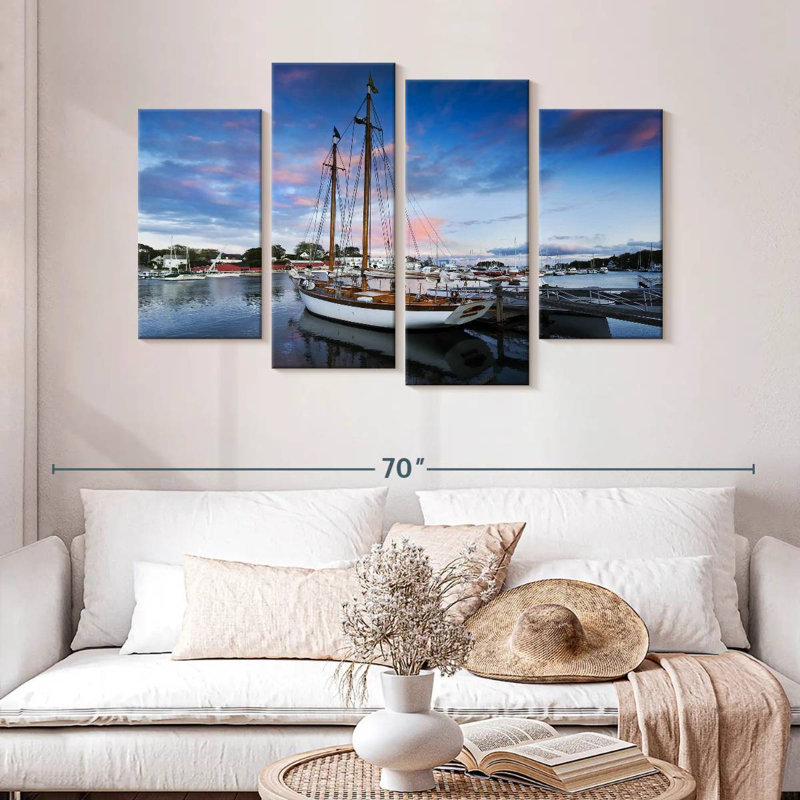 Nicci Camden Harbor Boat, 32" H x 52" W