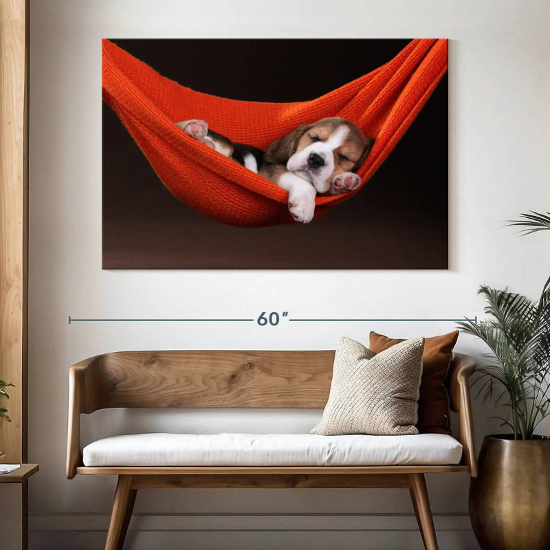 Brampt Beagle In Hammock, 34" H x 51" W