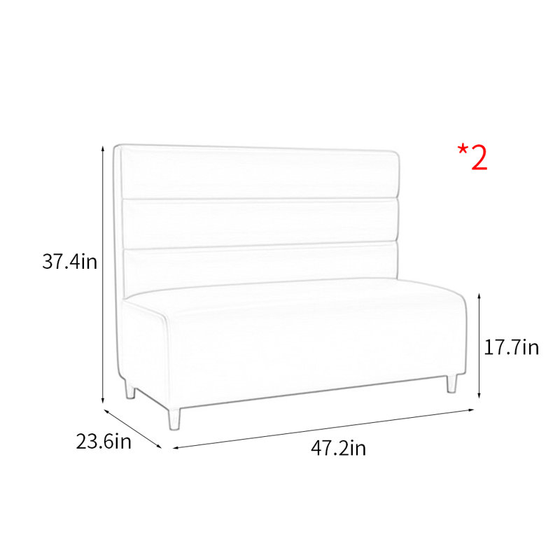 Banc rembourré en similicuir Simple Leisure, Rose