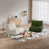 Velours blanc / vert