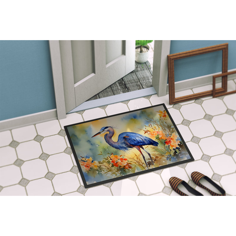 Tapis de porte d'extérieur antidérapant Pragnya, L 18 po x L 27 po
