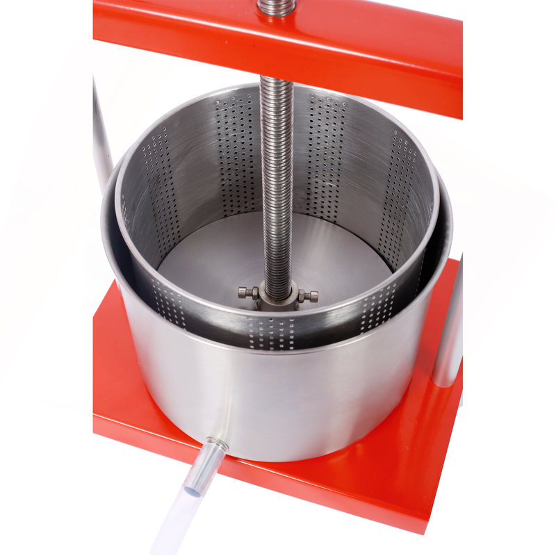 Pressoir à fruits manuel - Presse à barils en acier inoxydable 0,53 gallons pour jus, légumes, vin, huile d'olive