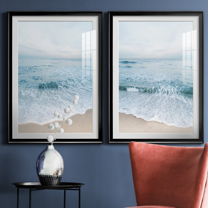 Tranquil Ocean I - ensemble de 2 reproductions, Blanc, H 31,5 po x l 47 po x P 1,5 po, H 26,5 po x l 73 po x P 1,5 po