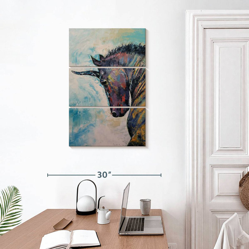 Licorne Kelan foncé, H 32 po x l 20 po