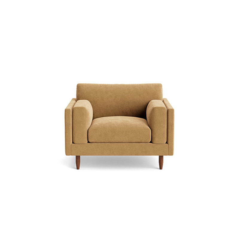 Skinny Fat Chair, Performance Velvet - Nutmeg