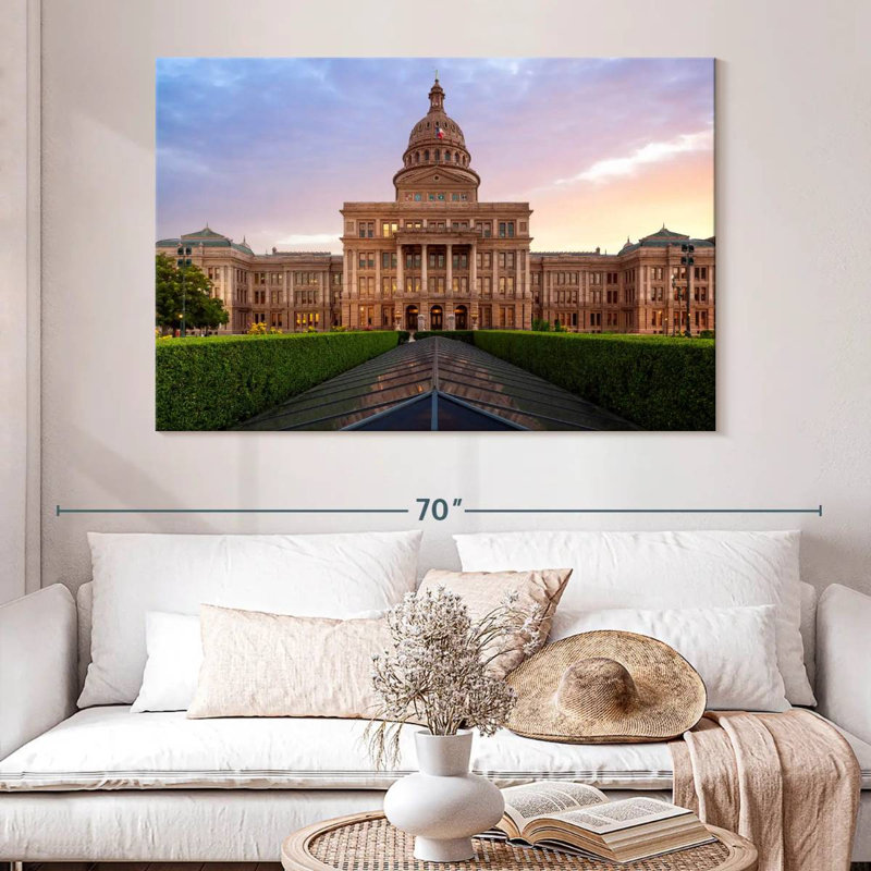 Iconic Texas Capitol, H 34 po x l 51 po