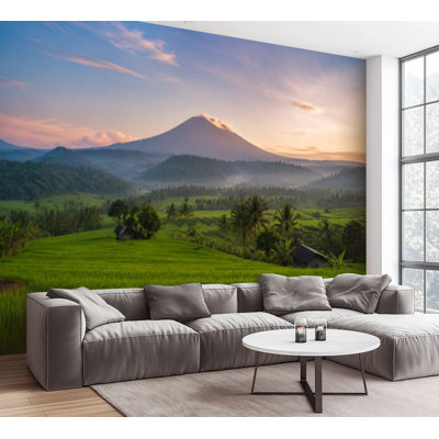 Wall Mural Peel and Stick Wallpaper terrace rice field bali indonesia rice pictures Self-Adhesive Removable Contact Paper Wall Decor for Living Room Bedroom 100"H x 144"W