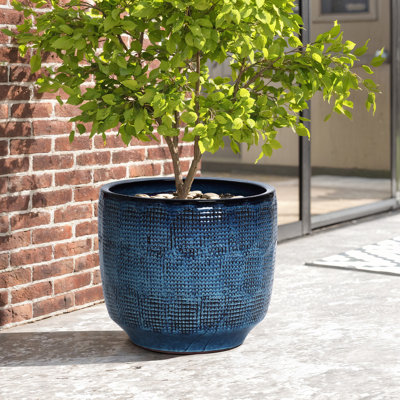 Pot à fleurs rond en céramique Gwendelynn