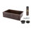 33" Hammered Copper Kitchen Apron Single Basin Sink w/ Vineyard Design with Matching Drain and Accessories