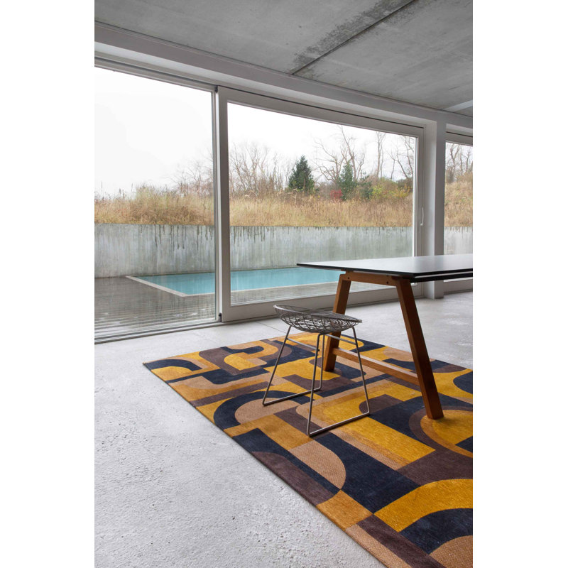 Geometric Recycled P.E.T Area Rug, Round 140cm