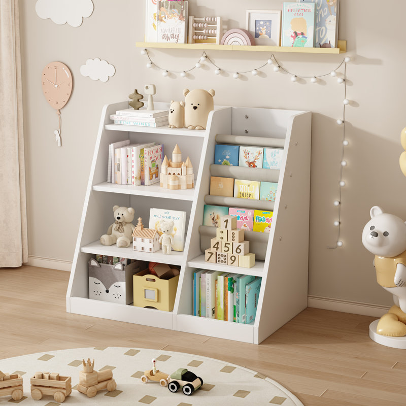 Armoire de rangement en bois pour jouets, Blanc
