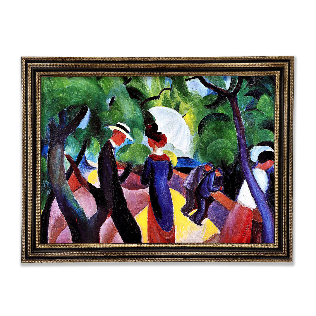 August Macke Promenade - Einzelner Bilderrahmen Kunstdrucke