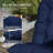Outdoor Adirondack Chair Cushions Set of 2, Tufted High Back Patio Chair Cushions, Adirondack Cushions with Ties, Non-Slip Replacement Seat Cushions for Adirondack Chairs-1587142416