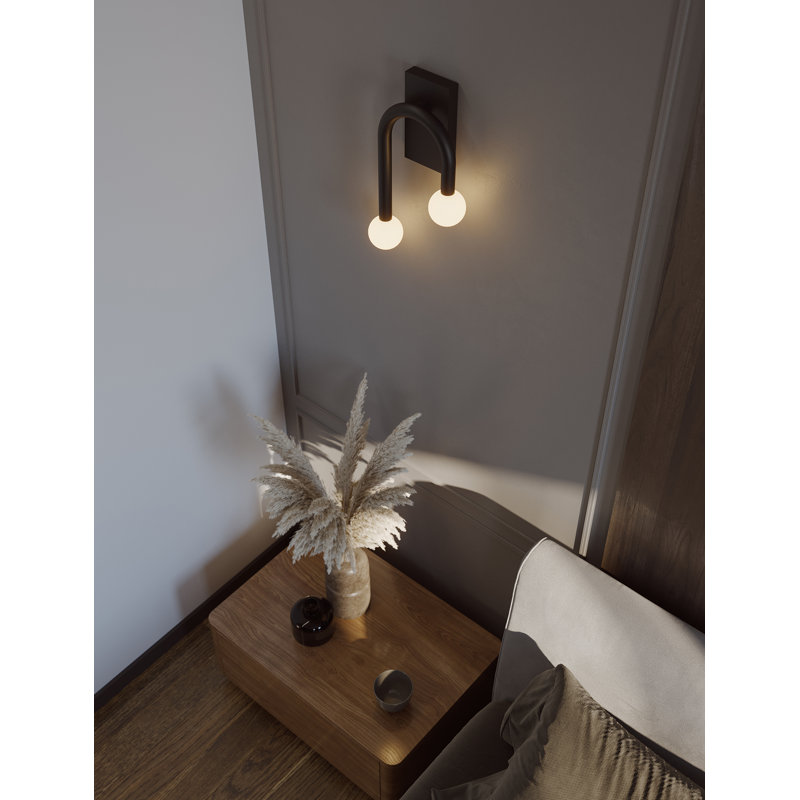 Colette 17'' LED Sconce - Black, Black