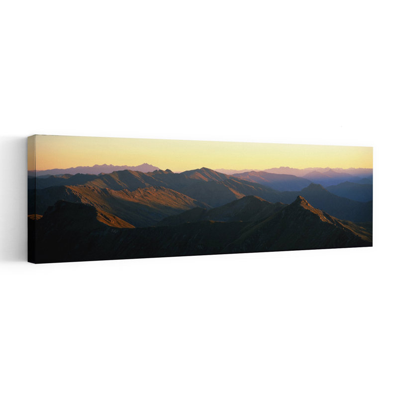 Harris, Nouvelle-Zélande, paysage abstrait contemporain de montagne, art mural, H 36 po x l 12 po