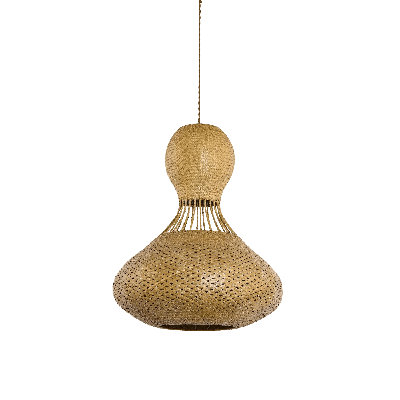 Hoguet Twist 22" Natural Rattan Pendant