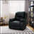 39 Inch Wide Faux Leather Manual Swivel Recliner, Perfect For Comfort And Modern Living Spaces